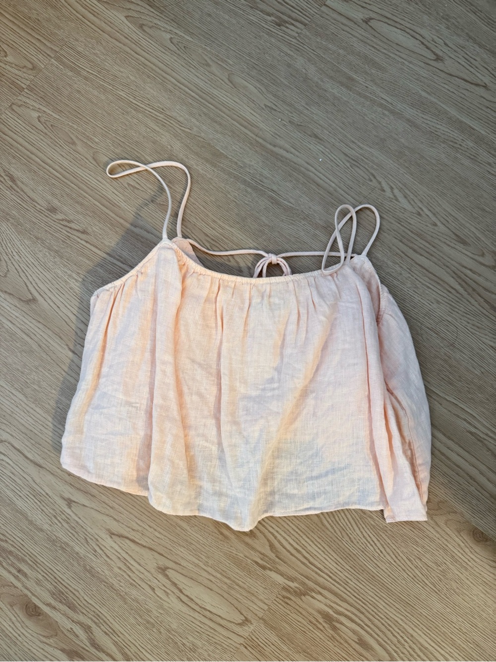 Light Orange Women's Spaghetti Strap Crop Top